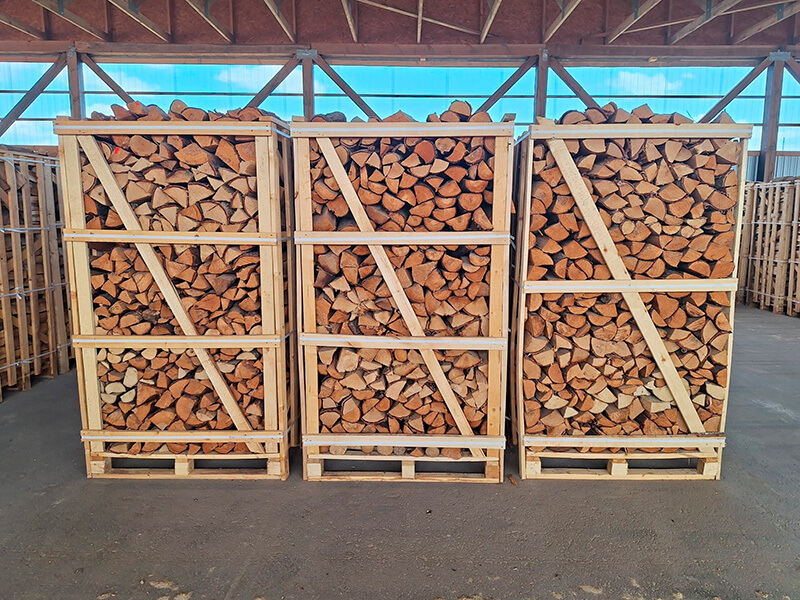 Сухие колотые дрова в ящиках 2RM